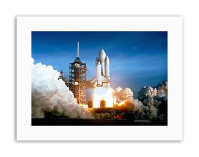 Space 1981 Shuttle Launch Number One Columbia NASA neues Bild Leinwand Kunstdruck