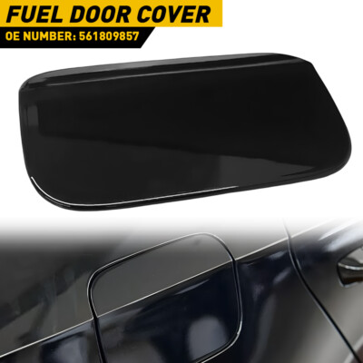 Black Fuel Filler Door Lid Gas Tank Cover Cap fits VW Passat 2012-2018 P