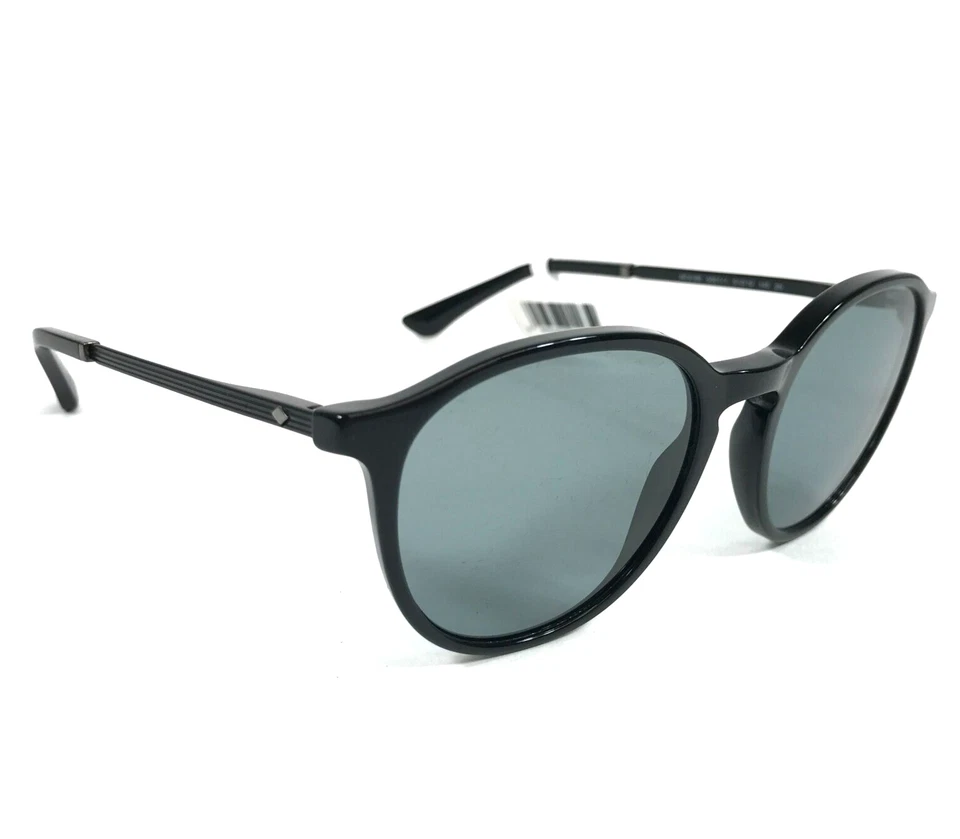 Gafas de sol Giorgio Armani AR8196 5001/1 negras monturas redondas con lentes grises Foto 3 de 4