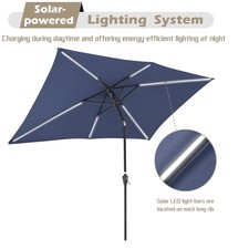 10x6 5ft Rectangle Aluminum Outdoor Patio Umbrella Sunshade Crank Tilt Garden For Sale Online Ebay