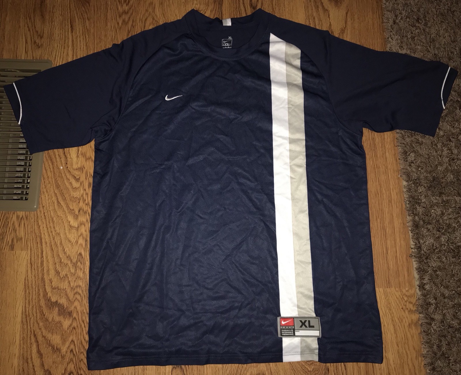 NUEVA camiseta de fútbol Nike TF Merc azul marino para hombre *M*