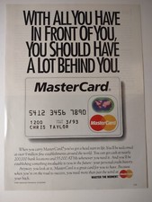 Vintage 1990s Print Ad MasterCard Chris Taylor All You Have in Front of You