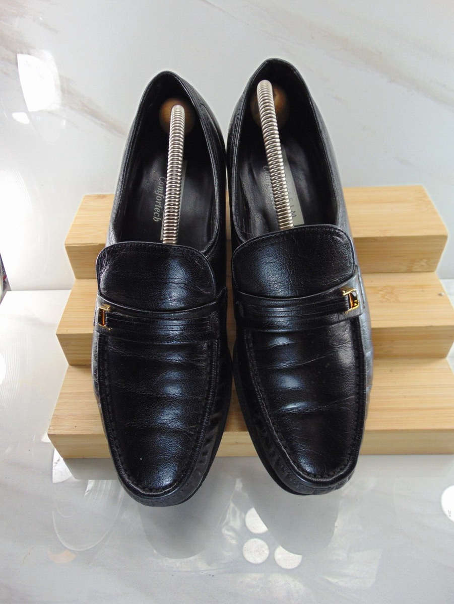 Florsheim Comfortech Mens Riva Black Leather Loafers 9 D  display picture 3