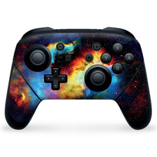 Nintendo Switch Pro Controller Skin Decal Vinyl Wrap - Space Gas Nebula Colorful