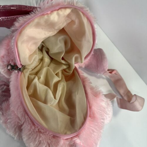 "Bolso mochila de felpa rosa unicornio pegaso alas brillantes y cuerno 18""" - Imagen 7 de 13