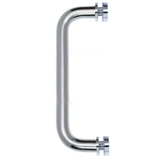 CRL SSP8CH Polished Chrome 8 Single-Sided Solid Brass 3/4 Pull Handle