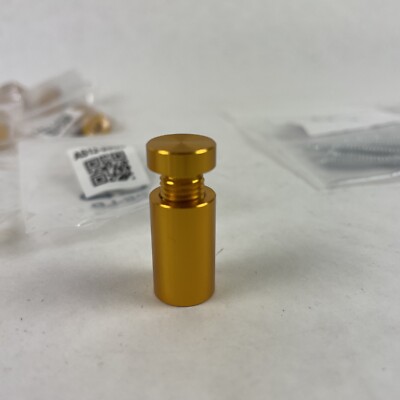 Gold Standoffs 1/2''D x 3/4''L Aluminum Rounded Head Standoffs AL12-25GD 12ct MBS