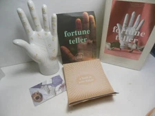 Calm Club FORTUNE TELLER Ceramic Palmistry Hand 7.5" w/ Illustrated Guide Palm