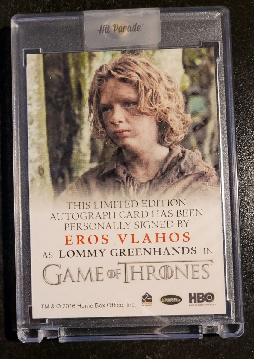 Game of Thrones Season 7 ~ EROS VLAHOS Auto/Autograph ~ Lommy
