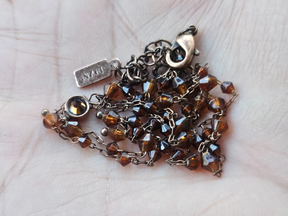 Collar de mujer 1928 cuentas marrones joyería de moda collar colgante en Y Foto 4 de 4