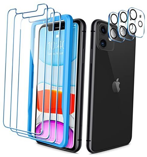 3 Pack Screen Protector for iPhone 11 [6.1 inch] + 3 Pack iPhone 11 6.1 Inch