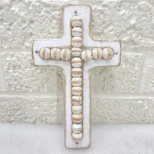 Wood Wooden 7" Cross White Chalk Paint • READ‼ • FREE S/H‼