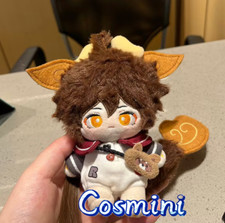 Anime Genshin Impact Zhongli 10cm Plush Doll Dress up Toy Plushie Game