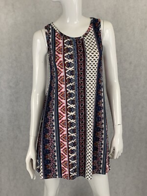 Discreet Junior Paisley Stretch A-Line Dress Size MEDIUM M