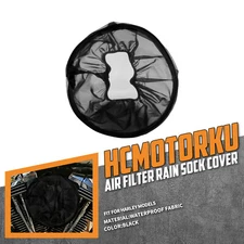 Big Size Air Filter Cleaner Round Rain Sock Cover Dustproof Fit For Harley