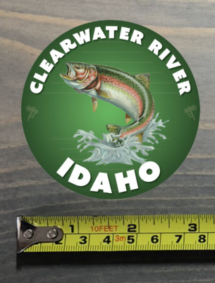 Clearwater River Sticker Idaho Fly Fishing Decal Trout Abel Ross Reels TFO