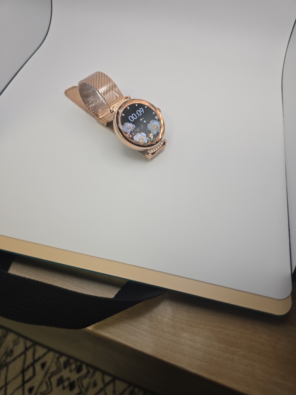 Rose Gold Smartwatch for Women - Fitness Tracker Compatible with Android & iOS