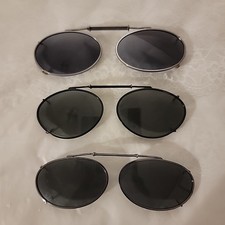 Vintage Adjustable Clip-On Wire Sunglasses LOT Of 3