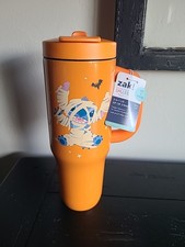 NEW Zak Disney Lilo Stitch Halloween Orange Mummy 2-in-1 Tumbler 40oz Cup