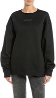 Replay Damen W3456A Sweatshirt, 098 Black, M