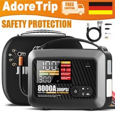 8000A Auto KFZ Starthilfe Powerbank Starthilfegerät 12V mit Kompressor Supersafe