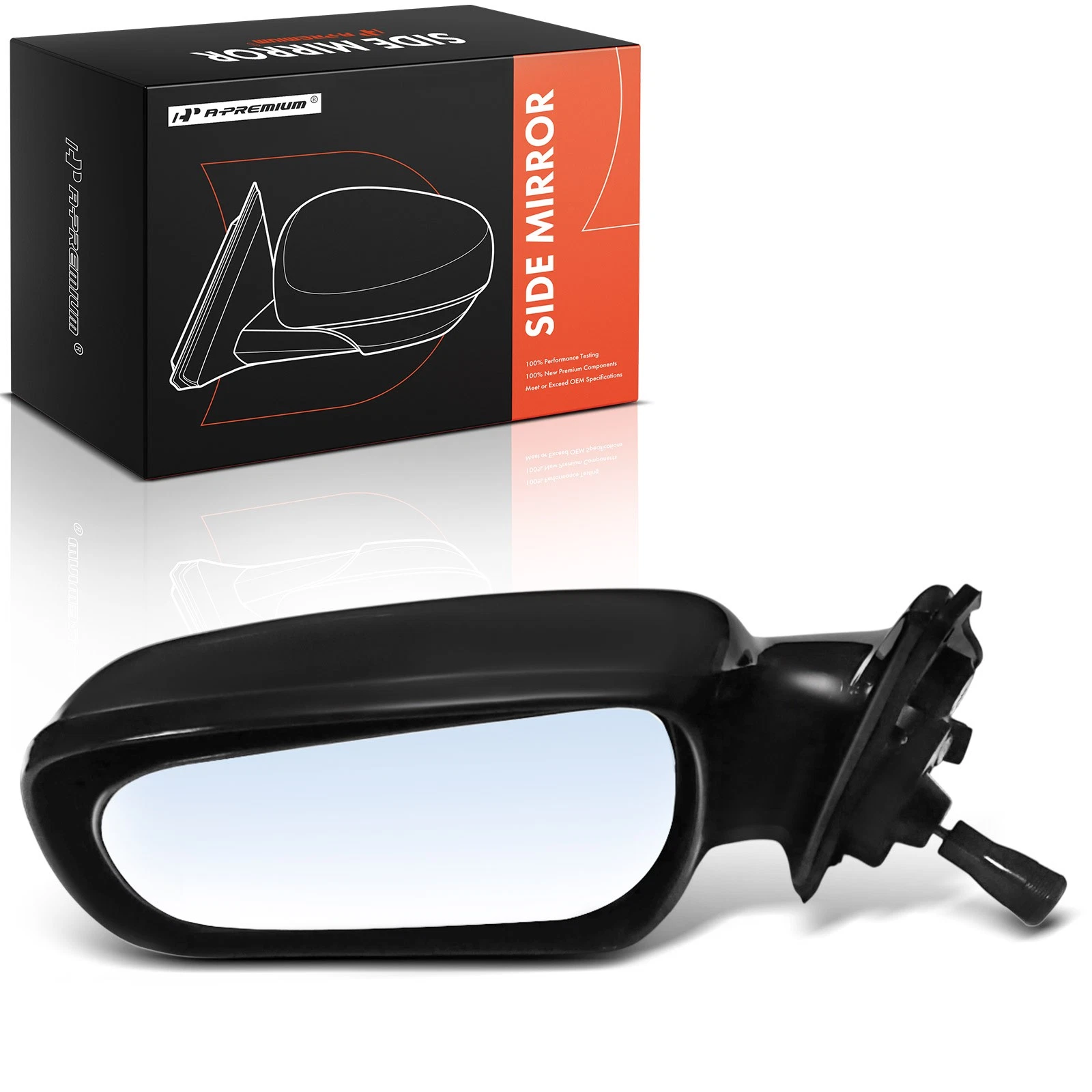 A-Premium Driver Manual Mirror w/ Manual Folding for Toyota Camry 87-91 L4 V6