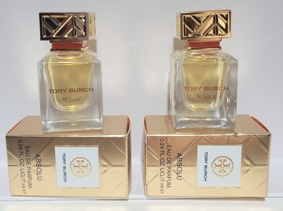 TWO New in Box Tory Burch ABSOLU Perfume Miniature Mini .48oz /14ml Discontinued