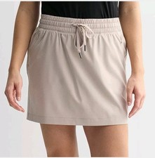 Tek Gear Mid Rise Active Skort with Pockets L Bailey Beige NWT