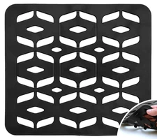 S&T INC. Kitchen Sink Mat Cut to Fit Drain Hole, Raised Design for Water Flow