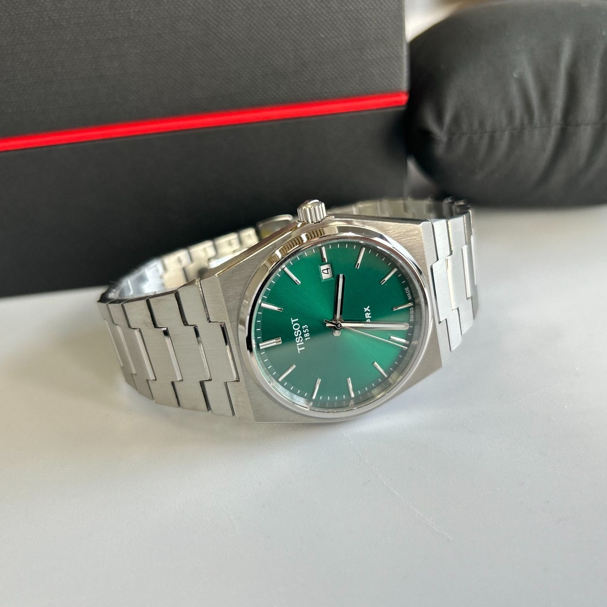 Tissot PRX Green Dial 316L Stainless Steel Men's Quartz Watch T137