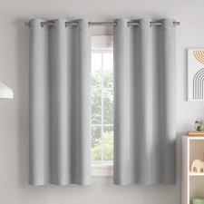 Eclipse Thermaback blackout grommet curtain panel 40 x 63in gray kids