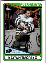 1990-91 Topps #232 KAY WHITMORE Hartford Whalers RC