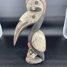 VTG Hand Carved Iron Wood Brown Subut Sculpture Wooden Figurine