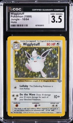 1999 POKEMON JUNGLE HOLO #16/64 WIGGLYTUFF CGC 3.5
