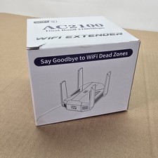 2025 AC2100 Dual-Band WiFi Extender with Gigabit Ethernet, 12888 Sq Ft Coverage
