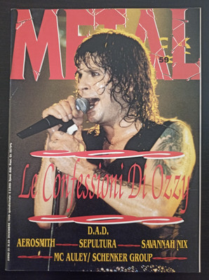 METAL SHOCK Magazin Heavy Magazine OZZY OSBOURNE SCHENKER SEPULTURA 1989 EX