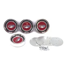 Scott Drake C6BZ-1130-W 1966 Styled Steel Hubcap Set - Set of 4