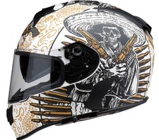 Z1R Warrant Sombrero Motorcycle Helmet White/Gold