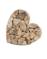 Formano Deko Herz 20 Cm Holz - Natur Liebe Geschenk Hochzeit Sommer