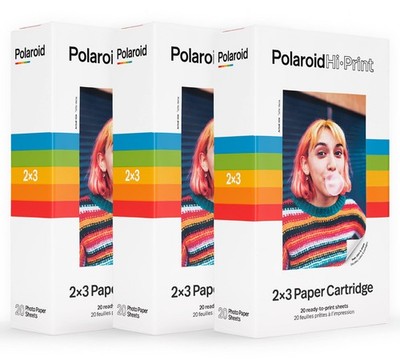 Polaroid Hi Print Paper Triple Pack 2x3 Cartridge 60 Sheets vehicle