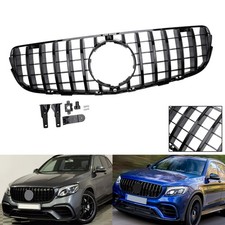 Sportliche&nbsp;Frontgrill K&uuml;hlergitter Schwarz f&uuml;r Mercedes GLC X253 2015-03/2019