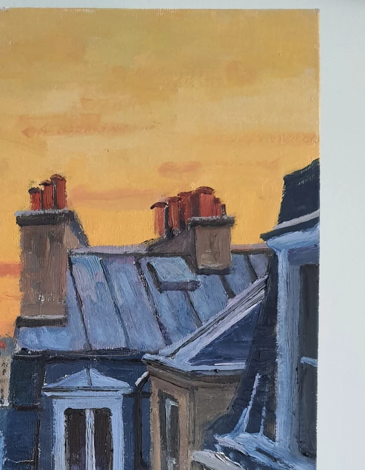 Paris rooftops sunset , oil painting - image 4 of 4