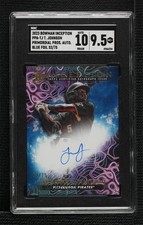 2023 Bowman Inception Blue Foil 52/75 Termarr Johnson SGC 9.5 Mint+ Auto 09ou