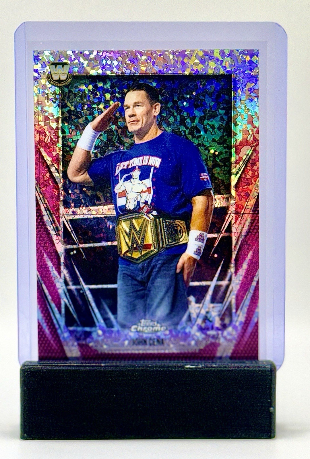 2026 Topps Chrome WWE John Cena Pink Mini Diamond Refractor #/250