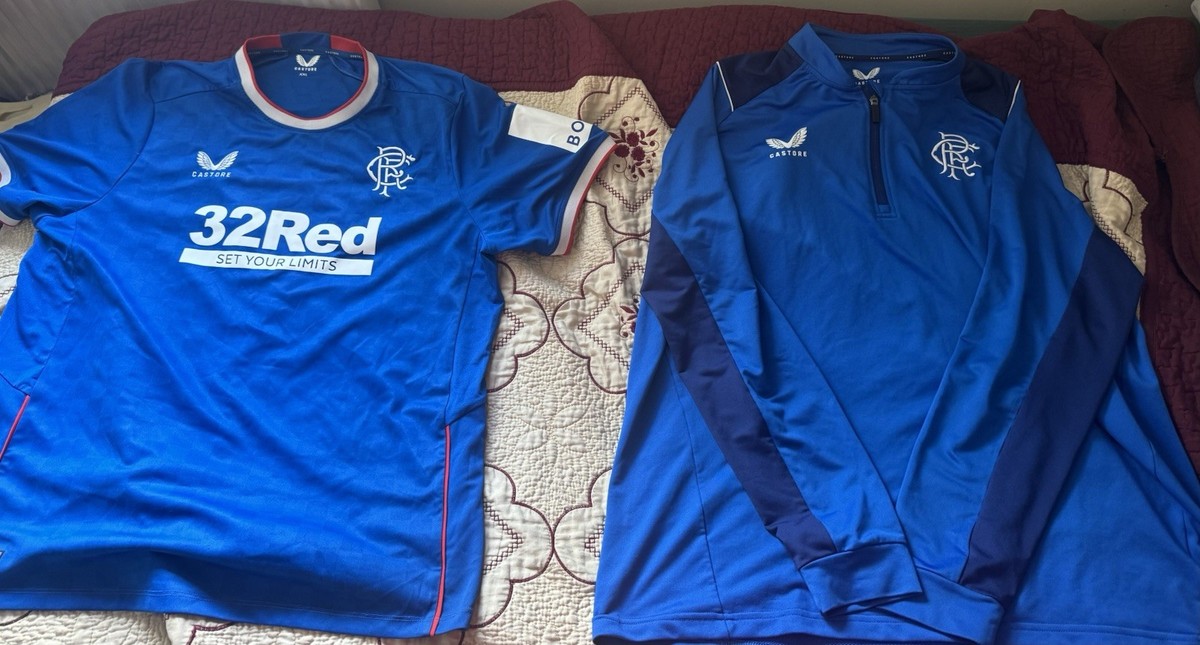 Rangers FC Football Kit With Training Jumper 22/23 Bundle 2XL
