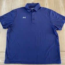 Under Armour Mens Polo Shirt Short Sleeve Golf Tennis Loose Heatgear Top Size XL