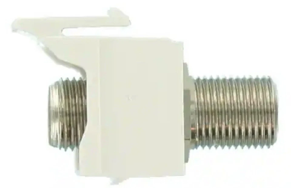 2pk of LEVITON 41084-FWF QuickPort F-Type Adapter, White **SHIPS FREE** - Image 2 of 4