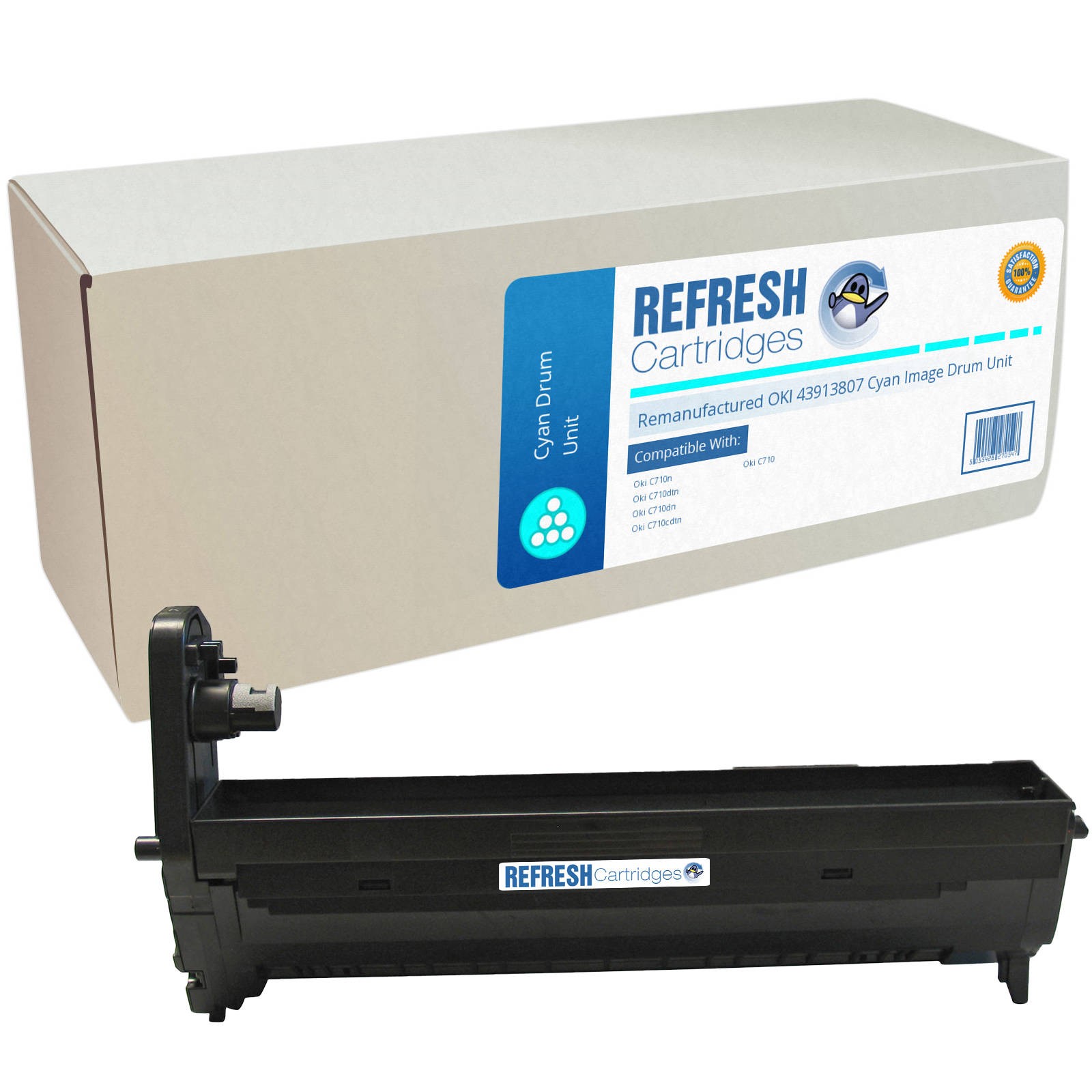 Refresh Cartridges Cyan Drum 43913807 Compatible With OKI Printers