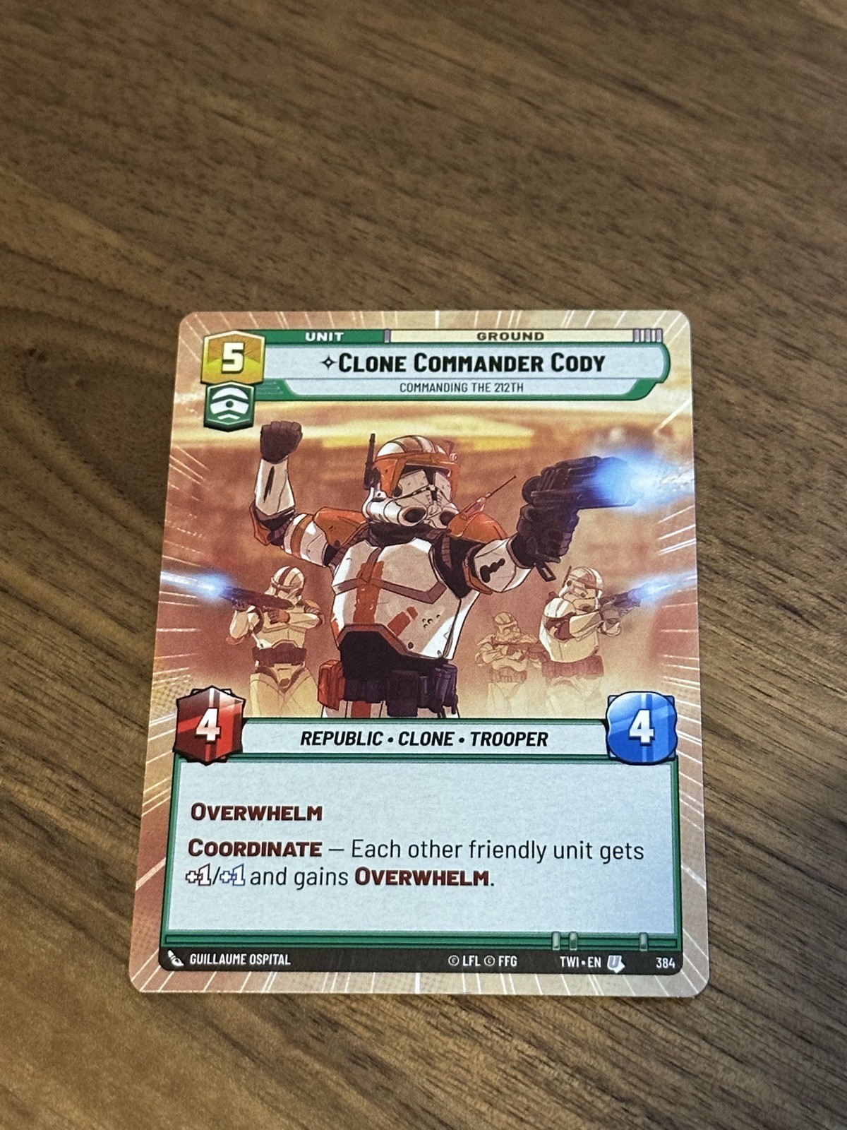 Star Wars Unlimited Clone Commander Cody 384 Hyperspace Twilight of the Republic