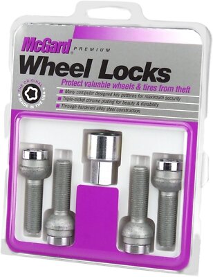 MCGARD 28018 Chrome Bolt Style Radius Seat Locks (M14 x 1.5 Thread Size) -...